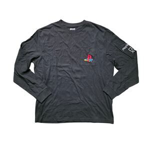 Tailgate PlayStation T Shirt Men’s XL Black Cotton Long Sleeve Graphic